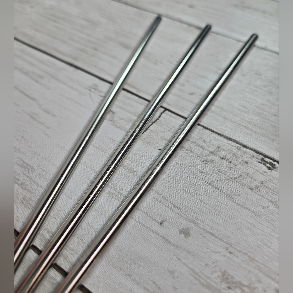 Stainless Steel Straws - Set of 3 NWOT